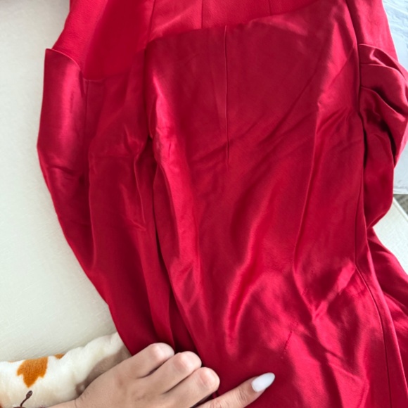 HOUSE OF CB PERSEPHONE RED CORSET MAXI DRESS SIZE M PLUS CUP - Picture 3 of 4